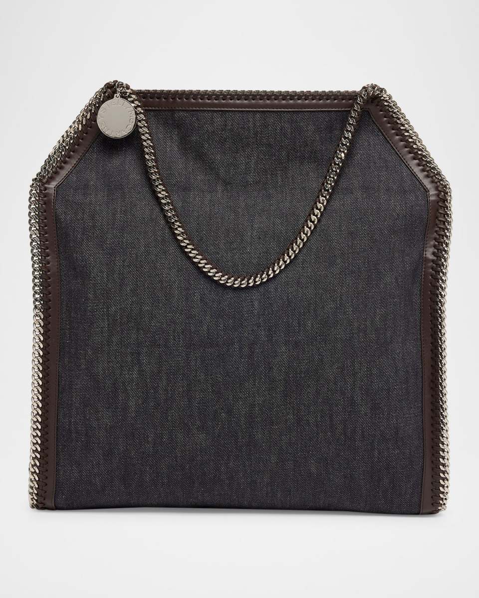 Falabella Babybella Denim Wash and Alter Mat Top Handle Bag
